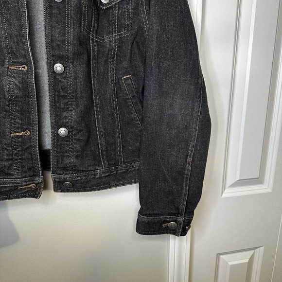 Ralph Lauren Womens Dark Denim Jean Jacket S Black Full Button Up‎ - Picture 4 of 9